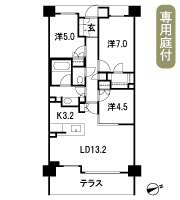 Floor: 3LDK + WIC, the occupied area: 72.98 sq m, Price: 49,300,000 yen, now on sale