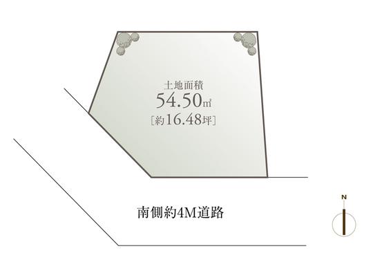Compartment figure. Land price 38,500,000 yen, Land area 54.5 sq m compartment view ※ Not a survey map