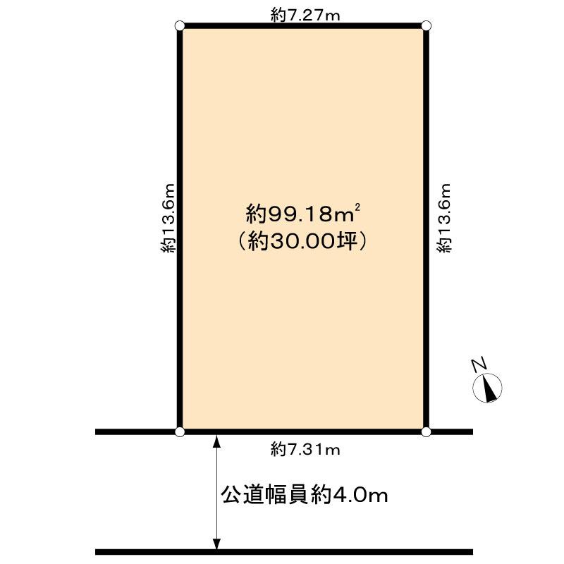 Compartment figure. Land price 65,800,000 yen, Land area 99.18 sq m