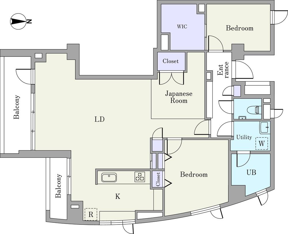 Floor plan. 3LDK, Price 46,800,000 yen, Occupied area 81.23 sq m , Balcony area 9.15 sq m