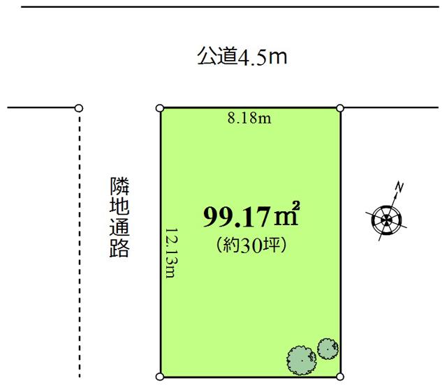 Compartment figure. Land price 75 million yen, Land area 99.17 sq m