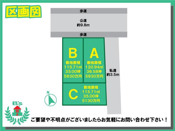 The entire compartment Figure. Okusawa 7-chome sales locations compartment view with building conditions