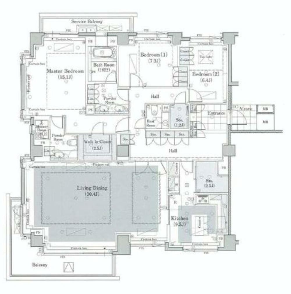 Floor plan. 3LDK, Price 200 million 48 million yen, Footprint 171.21 sq m , Balcony area 13.05 sq m