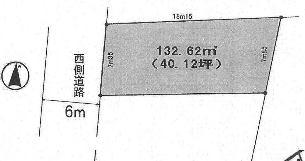 Compartment figure. Land price 99,800,000 yen, Land area 132.62 sq m