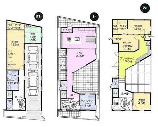 Floor plan. 148 million yen, 5LDK, Land area 120 sq m , Building area 207.36 sq m