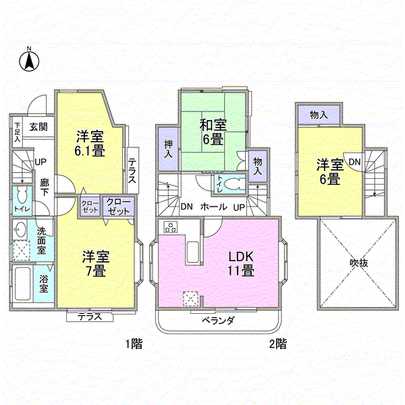 Floor plan. The whole room has floor heating