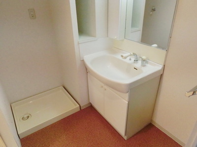 Washroom. Handy with shampoo dresser