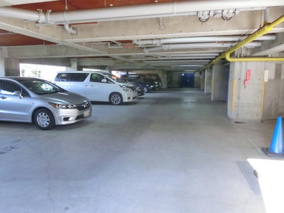 Parking lot. There is also indoor parking