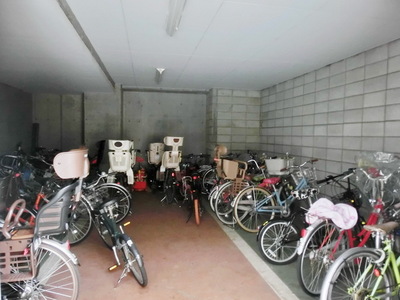 Other common areas. There are bicycle parking lot with a roof