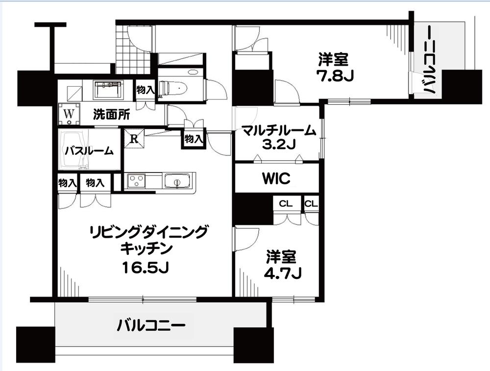 2LDK + S (storeroom), Price 54,800,000 yen, Occupied area 79.88 sq m , Balcony area 18.52 sq m