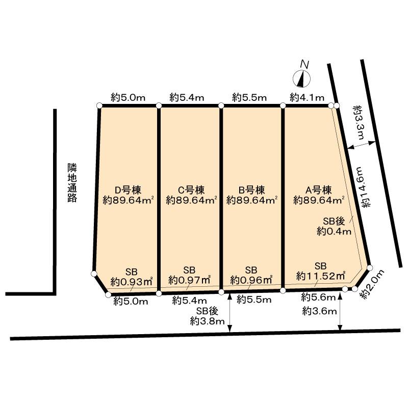Compartment figure. Land price 62,800,000 yen, Land area 90.6 sq m