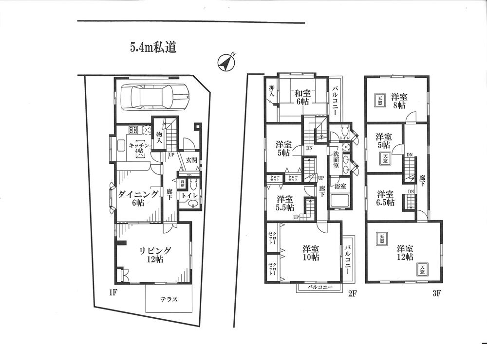 Floor plan. 88 million yen, 8LDK, Land area 138.99 sq m , Building area 149.17 sq m floor plan