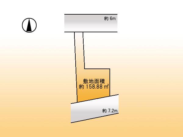 Compartment figure. Land price 88 million yen, Land area 158.88 sq m