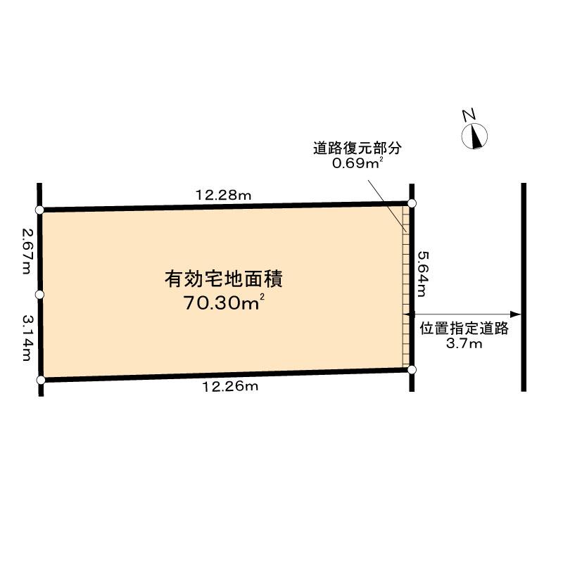 Compartment figure. Land price 42 million yen, Land area 70.31 sq m