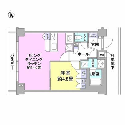 Floor plan.  ◆ West with openings no obstacle, Day ・ View is good! !
