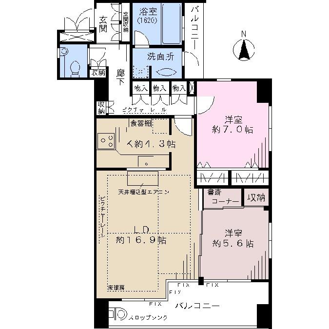 Floor plan. 2LDK, Price 83,800,000 yen, Occupied area 81.22 sq m , Balcony area 12.03 sq m site (July 2013) Shooting