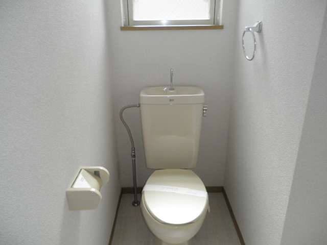 Toilet. There is a window ventilation good! 