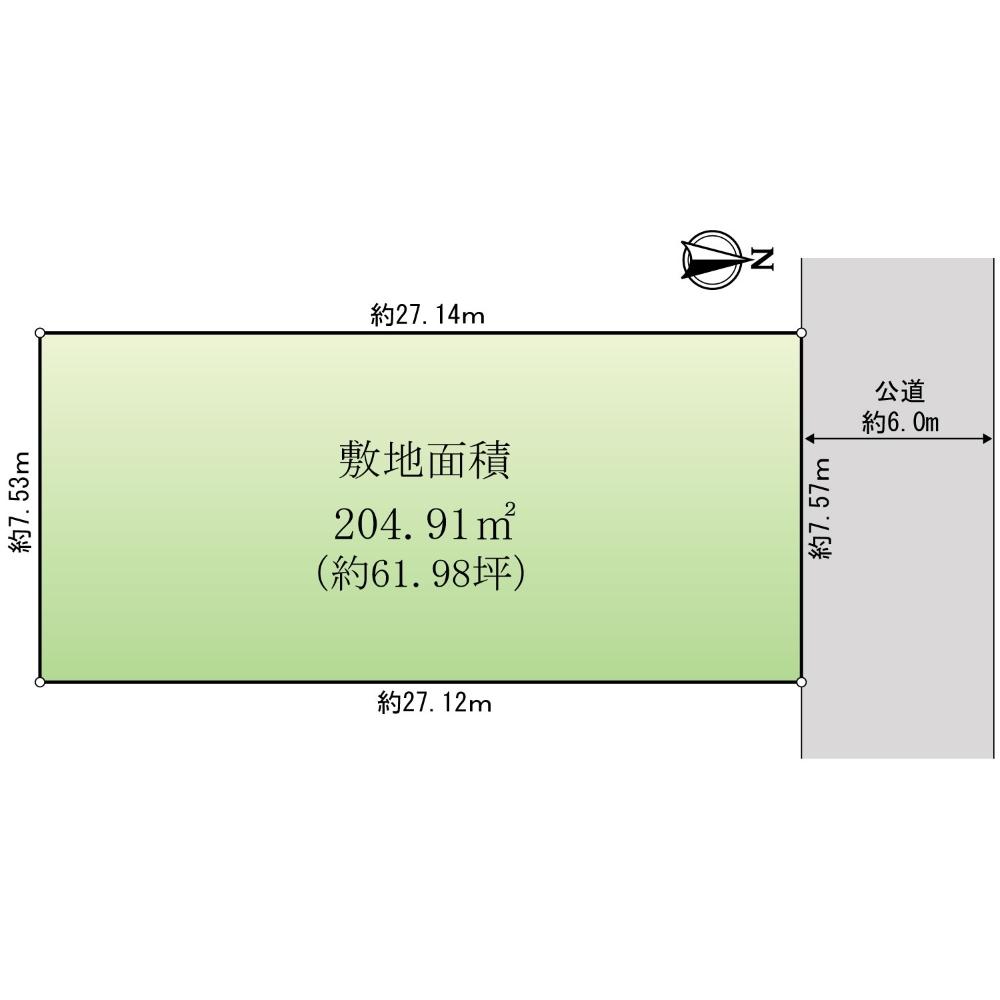 Compartment figure. Land price 135 million yen, Land area 204.91 sq m