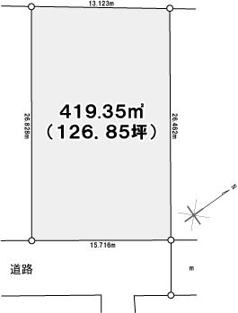 Compartment figure. Land price 250 million yen, Land area 419.35 sq m
