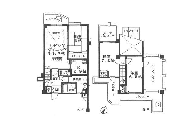 Floor plan. 3LDK, Price 62,800,000 yen, Occupied area 81.01 sq m , Balcony area 17.67 sq m