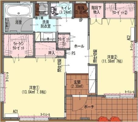 Floor plan. 73,800,000 yen, 3LDK + S (storeroom), Land area 102.82 sq m , Building area 95.19 sq m first floor floor plan