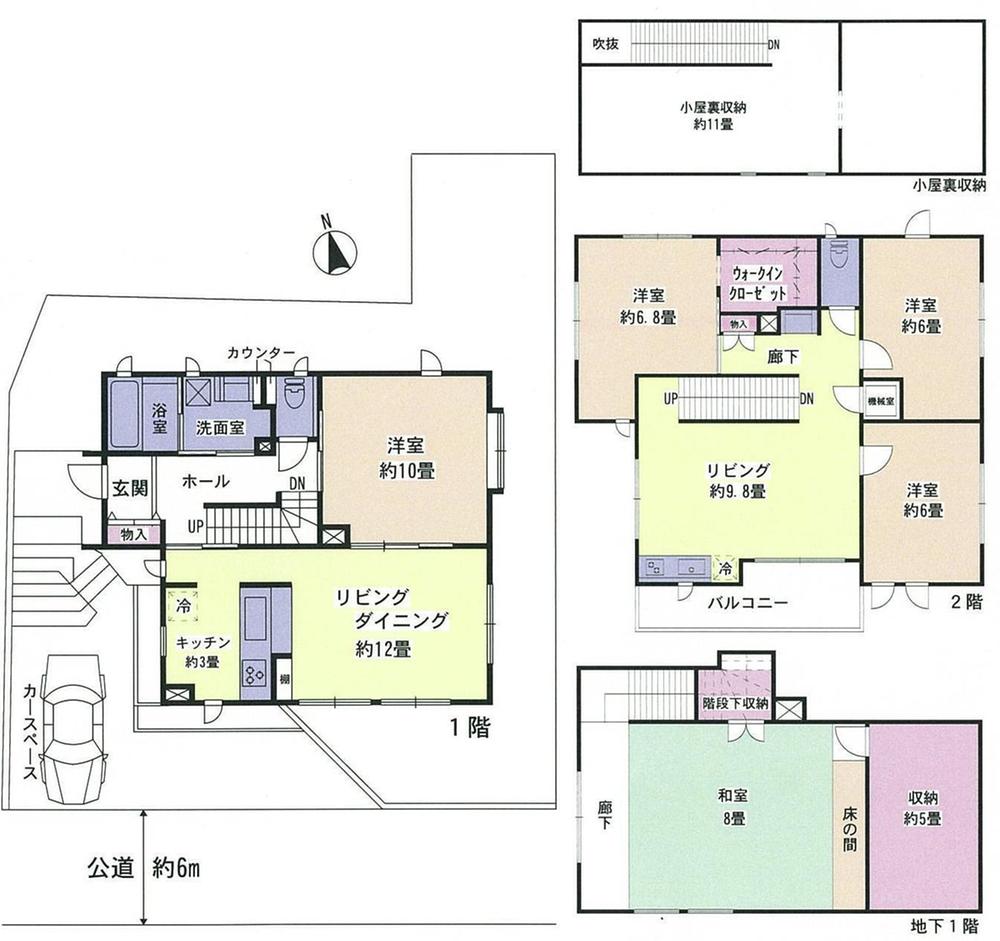 Floor plan. 128 million yen, 5LDK, Land area 169.71 sq m , Building area 161.71 sq m