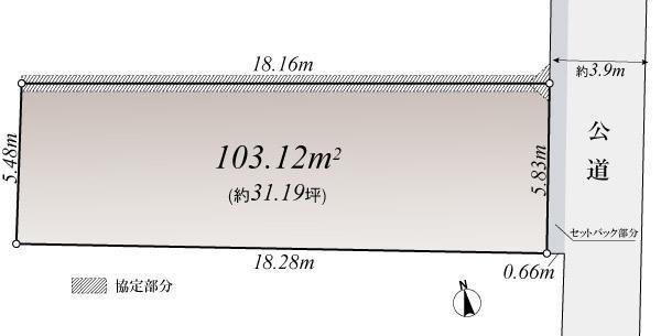 Compartment figure. Land price 71,700,000 yen, Land area 103.12 sq m compartment view