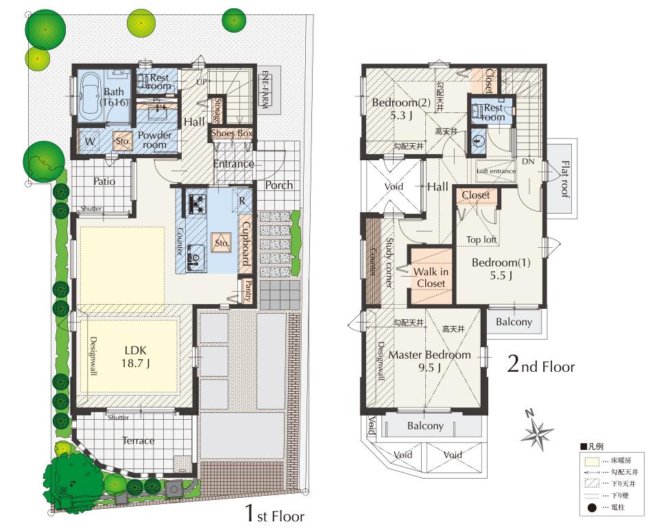 Floor plan. (D section), Price 86,970,000 yen, 3LDK, Land area 119.81 sq m , Building area 95.64 sq m