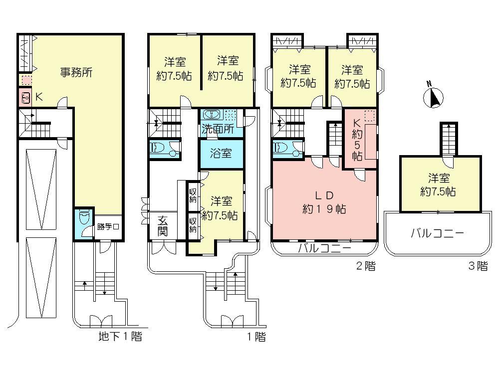 Floor plan. 135 million yen, 6LDK + S (storeroom), Land area 144.41 sq m , Building area 252.13 sq m