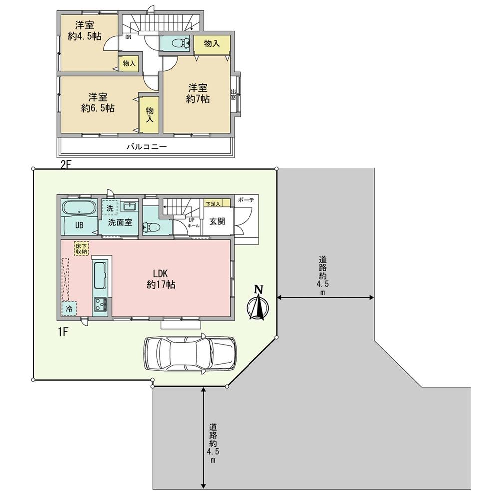 Other building plan example. Land area: 100.07 sq m  3,003 yen Building plan example (B compartment) Building area: 83.22 sq m  9,770,000 yen