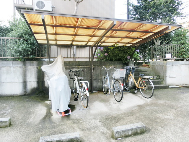 Other common areas. Is also safe bicycle parking lot with a roof on a rainy day