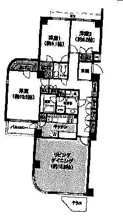Floor plan. 3LDK, Price 57,800,000 yen, Footprint 120.53 sq m , Balcony area 3.92 sq m