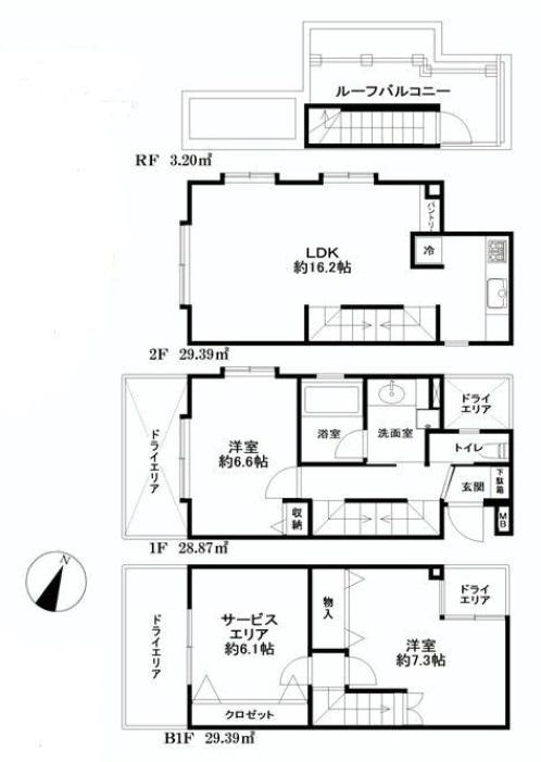 Floor plan. 2LDK + S (storeroom), Price 49,800,000 yen, Occupied area 90.85 sq m , Balcony area 6.94 sq m