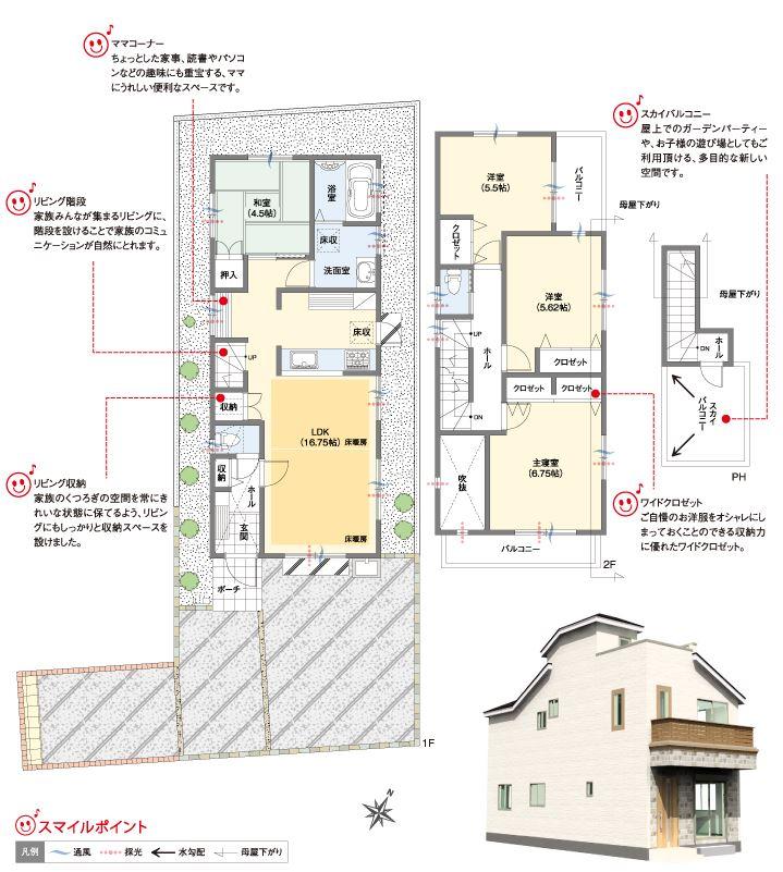 Floor plan. (7 Building), Price 49,800,000 yen, 3LDK, Land area 136.69 sq m , Building area 95.42 sq m