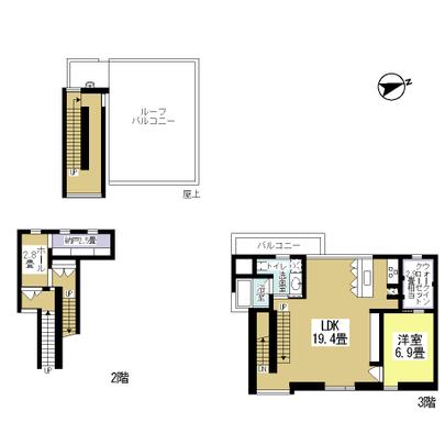 Floor plan. Occupied area 93.50 sq m  1LDK type + storeroom + walk-in closet Tsu