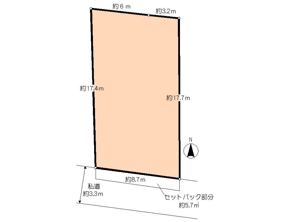 Compartment figure. Land price 100 million 7.5 million yen, A quiet residential area of ​​the land area 47.5 sq m low-rise residential area About 47.5 square meters of land facing the south road