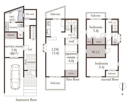 Floor plan. 73 million yen, 3LDK+S, Land area 83.02 sq m , Building area 123.16 sq m floor plan 123.16? 4LDK + car space