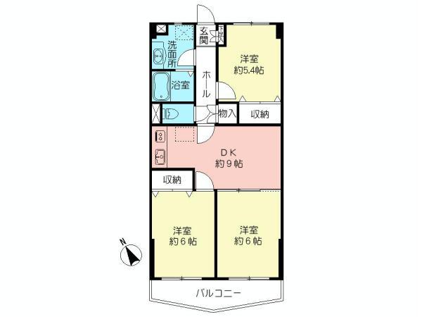 Floor plan. 4LDK, Price 29,800,000 yen, Occupied area 68.64 sq m