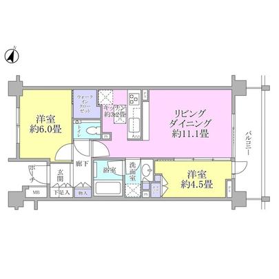 Floor plan.  ■ 2LD ・ It is a K type!