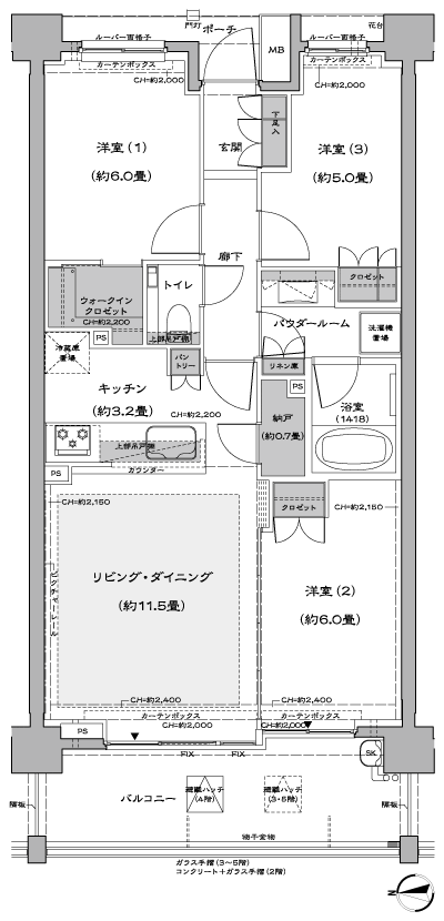 Floor: 3LDK + N + WIC, the occupied area: 70.31 sq m, Price: TBD