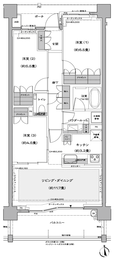 Floor: 3LDK, occupied area: 71.82 sq m, Price: 62,200,000 yen, now on sale