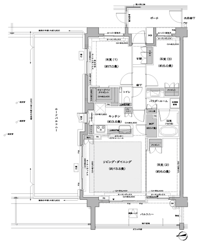 Floor: 3LDK + N + WIC, the occupied area: 77.03 sq m, Price: TBD