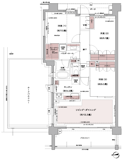 Floor: 3LDK + WIC, the occupied area: 76 sq m, Price: TBD