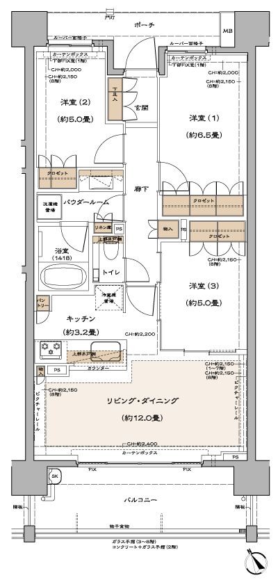 Floor: 3LDK, occupied area: 70.93 sq m, Price: 58,500,000 yen, now on sale