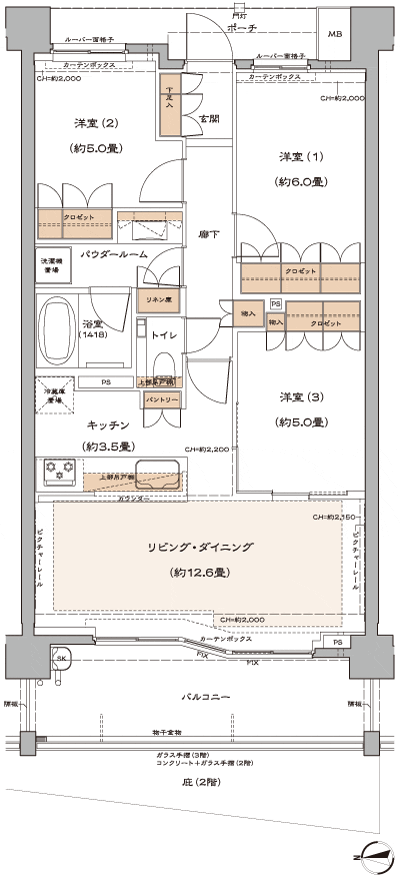 Floor: 3LDK, occupied area: 72.07 sq m, Price: TBD