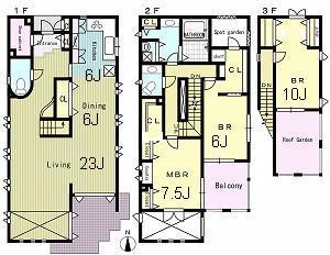 Floor plan. 111 million yen, 3LDK, Land area 165.31 sq m , Building area 154.64 sq m