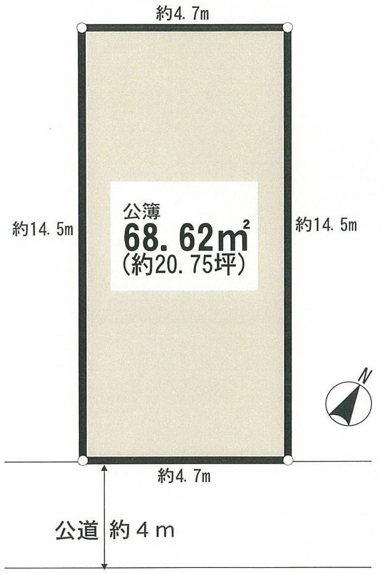 Compartment figure. Land price 39,800,000 yen, Land area 68.62 sq m