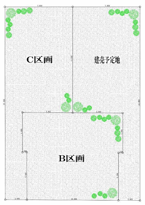 Compartment figure. Land price 59,900,000 yen, Land area 119.83 sq m all three compartments