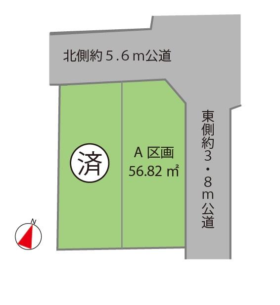 The entire compartment Figure. A compartment 56.82 square meters (17.1 square meters)