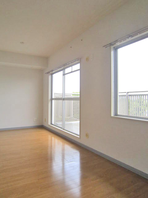 Living and room. Bright Western-style facing the roof balcony